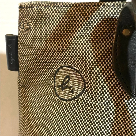 Agenes b voyage canvas leather tote handbag - Picture 10 of 12